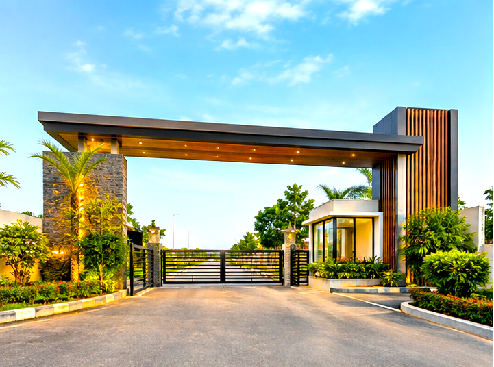 Entrance gate of TR Construction residential project
